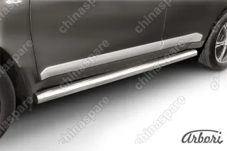 AFZDAMXL09 Защита порогов d76 труба Arbori нерж. сталь для Mitsubishi OUTLANDER XL 2007-2009