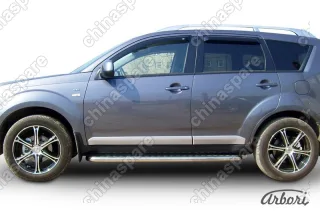 AFZDAMXL10 Защита порогов d42 с листом Arbori нерж. сталь для Mitsubishi OUTLANDER XL 2007-2009