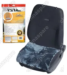 Накидка (подушка) из натурального меха на сиденье, цвет серый