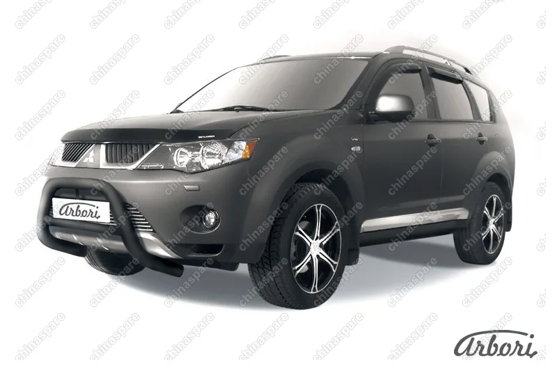 AFZDAMXL02B Кенгурятник d76 низкий Arbori черн. для Mitsubishi OUTLANDER XL 2007-2009