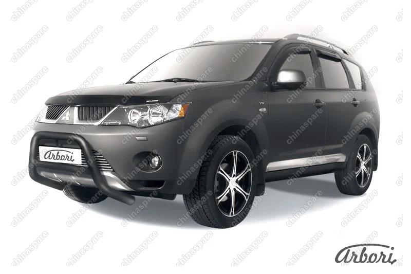 AFZDAMXL03B Кенгурятник d57 низкий  Arbori черн. для Mitsubishi OUTLANDER XL 2007-2009