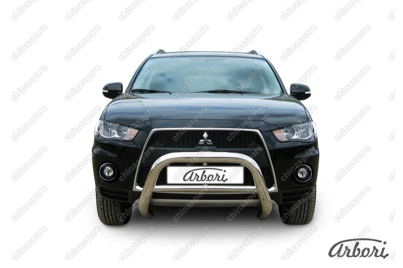 AFZDAMXL101 Кенгурятник d76 низкий Arbori нерж. сталь для Mitsubishi OUTLANDER XL 2010-2012