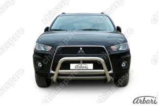 AFZDAMXL102 Кенгурятник d57 низкий  Arbori нерж. сталь для Mitsubishi OUTLANDER XL 2010-2012