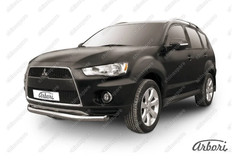 AFZDAMXL104 Защита переднего бампера d76 Arbori нерж. сталь для Mitsubishi OUTLANDER XL 2010-2012