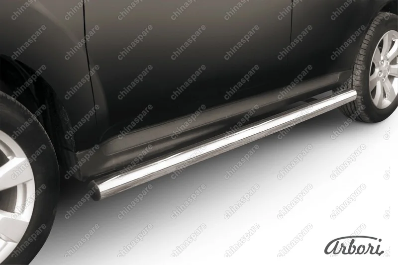 AFZDAMXL108 Защита порогов d76 труба Arbori нерж. сталь для Mitsubishi OUTLANDER XL 2010-2012