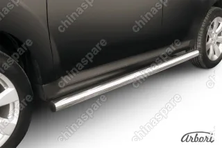 AFZDAMXL108 Защита порогов d76 труба Arbori нерж. сталь для Mitsubishi OUTLANDER XL 2010-2012