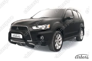 AFZDAMXL101B Кенгурятник d76 низкий Arbori черн. для Mitsubishi OUTLANDER XL 2010-2012