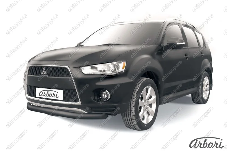 AFZDAMXL104B Защита переднего бампера d76 Arbori черн. для Mitsubishi OUTLANDER XL 2010-2012
