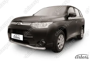 AFZDAMOUT1301 Защита переднего бампера d57 "волна" Arbori нерж. сталь для MITSUBISHI Outlander 2013-2014