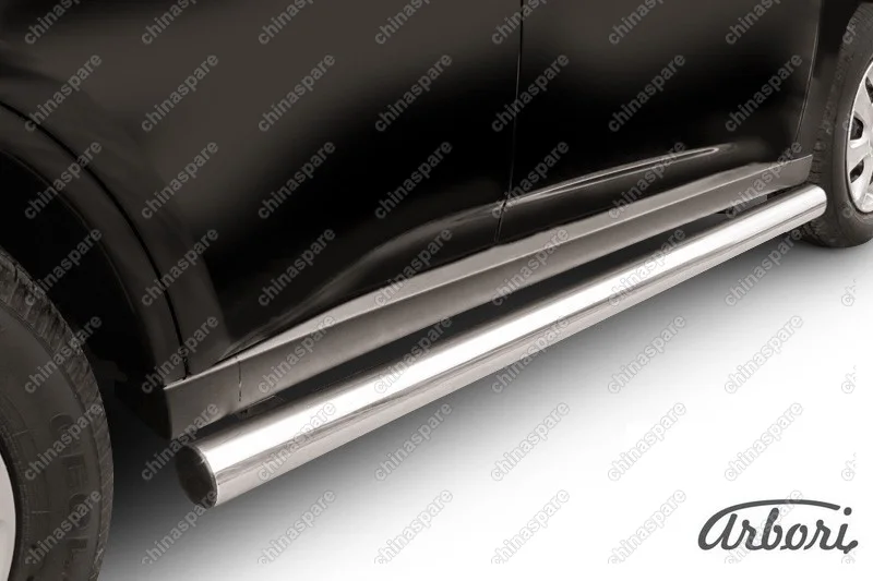 AFZDAMOUT1306 Защита порогов d76 труба Arbori нерж. сталь для MITSUBISHI Outlander 2013-2014