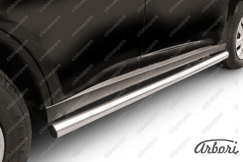 AFZDAMOUT1307 Защита порогов d57 труба Arbori нерж. сталь для MITSUBISHI Outlander 2013-2014