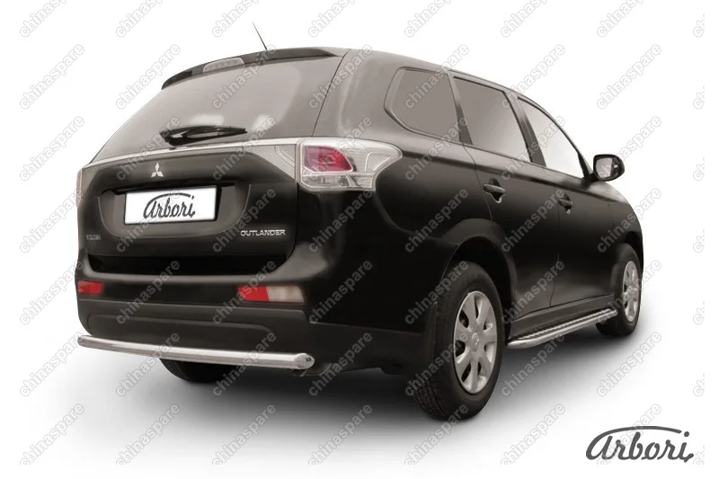 AFZDAMOUT1311 Защита заднего бампера d57  короткая Arbori нерж. сталь для MITSUBISHI Outlander 2013-2014