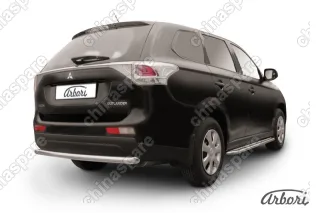 AFZDAMOUT1311 Защита заднего бампера d57  короткая Arbori нерж. сталь для MITSUBISHI Outlander 2013-2014