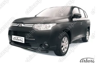 AFZDAMOUT1301B Защита переднего бампера d57 "волна" Arbori черн. для MITSUBISHI Outlander 2013-2014