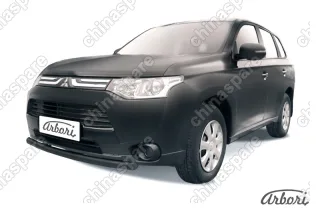AFZDAMOUT1304B Защита переднего бампера d57 короткая Arbori черн. для MITSUBISHI Outlander 2013-2014