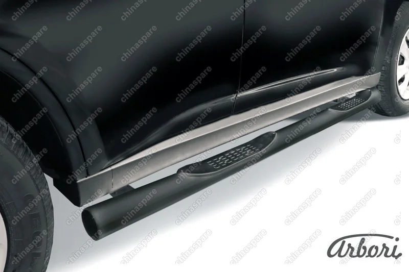 AFZDAMOUT1305B Защита порогов d76 с проступями Arbori черн. для MITSUBISHI Outlander 2013-2014