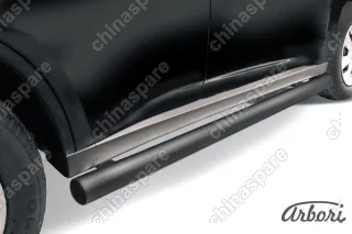 AFZDAMOUT1306B Защита порогов d76 труба Arbori черн. для MITSUBISHI Outlander 2013-2014