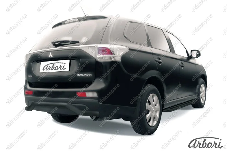 AFZDAMOUT1310B Защита заднего бампера d57 "волна"  Arbori черн. для MITSUBISHI Outlander 2013-2014