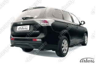 AFZDAMOUT1310B Защита заднего бампера d57 "волна"  Arbori черн. для MITSUBISHI Outlander 2013-2014