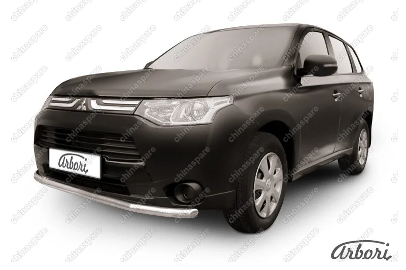 AFZDAMOUT1403 Защита переднего бампера d57 Arbori нерж. сталь для Mitsubishi OUTLANDER 2014-2015