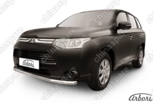 AFZDAMOUT1403 Защита переднего бампера d57 Arbori нерж. сталь для Mitsubishi OUTLANDER 2014-2015