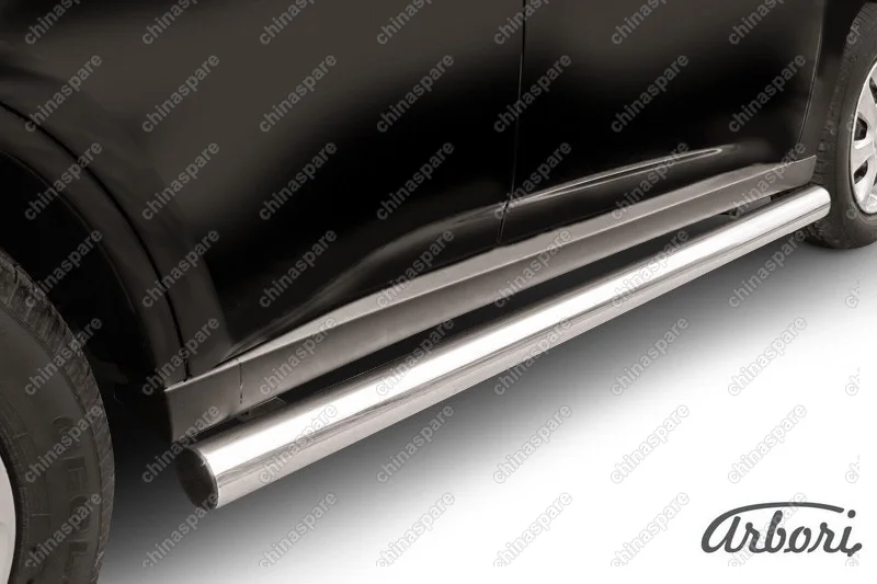 AFZDAMOUT1406 Защита порогов d76 труба Arbori нерж. сталь для Mitsubishi OUTLANDER 2014-2015