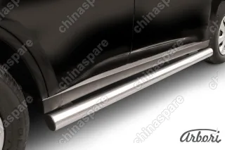 AFZDAMOUT1406 Защита порогов d76 труба Arbori нерж. сталь для Mitsubishi OUTLANDER 2014-2015