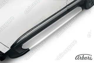 AFZDAALMOUT1502 Комплект алюминиевых порогов Arbori Optima Silver 1700 для MITSUBISHI Outlander 2015-нв