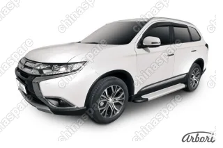 AFZDAALMOUT1502 Комплект алюминиевых порогов Arbori Optima Silver 1700 для MITSUBISHI Outlander 2015-нв
