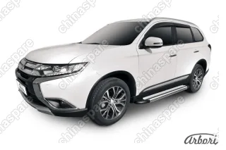 AFZDAALMOUT1504 Комплект алюминиевых порогов Arbori Luxe Silver 1700 для MITSUBISHI Outlander 2015-нв