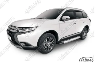 AFZDAALMOUT1505 Комплект алюминиевых порогов Arbori Standart Silver 1700 для MITSUBISHI Outlander 2015-нв