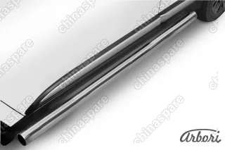 AFZDAMOUT1506 Защита порогов d76 труба Arbori нерж. сталь для Mitsubishi OUTLANDER 2015-нв