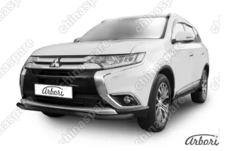 AFZDAMOUT1501B Защита переднего бампера d57 "волна" Arbori черн. для Mitsubishi OUTLANDER 2015-нв