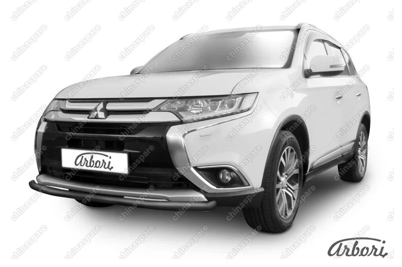 AFZDAMOUT1503B Защита переднего бампера d57 Arbori черн. для Mitsubishi OUTLANDER 2015-нв
