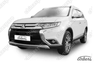 AFZDAMOUT1504B Защита переднего бампера d57 короткая Arbori черн. для Mitsubishi OUTLANDER 2015-нв