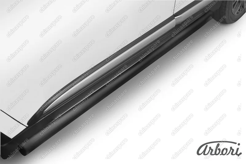 AFZDAMOUT1507B Защита порогов d57 труба Arbori черн. для Mitsubishi OUTLANDER 2015-нв