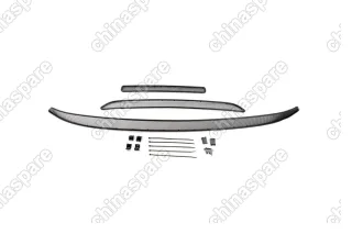 1380715101 Сетка на бампер внешняя для MITSUBISHI Outlander 2015-2018, 3 шт., черн., 10 мм