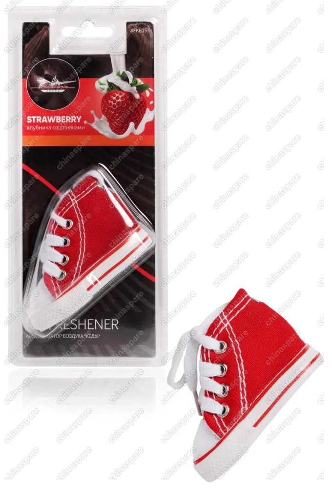 AFKE053 Ароматизатор подвесной Кеды клубника со сливками