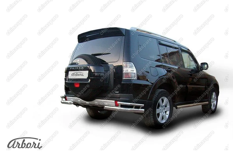 Уголки d76+d42 двойные Arbori нерж. сталь для Mitsubishi PAJERO IV 2014-нв