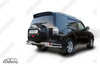 Уголки d76+d42 двойные Arbori нерж. сталь для Mitsubishi PAJERO IV 2014-нв