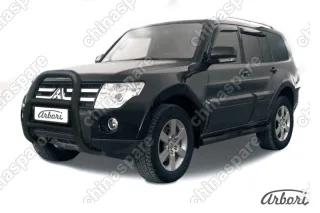 Кенгурятник d76 высокий Arbori черн. для Mitsubishi PAJERO IV 2014-нв
