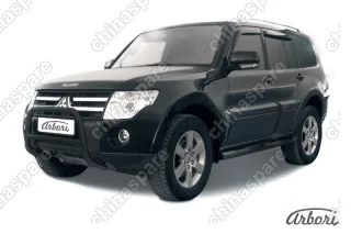 Кенгурятник d57 низкий  Arbori черн. для Mitsubishi PAJERO IV 2014-нв