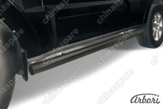 Защита порогов d76 труба Arbori черн. для Mitsubishi PAJERO IV 2014-нв