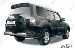 Уголки d76+d42 двойные Arbori черн. для Mitsubishi PAJERO IV 2014-нв
