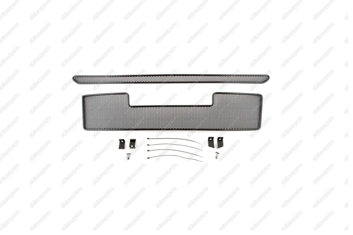 Сетка на бампер внешняя для MITSUBISHI Pajero IV 2015->, 2 шт., черн., 10 мм