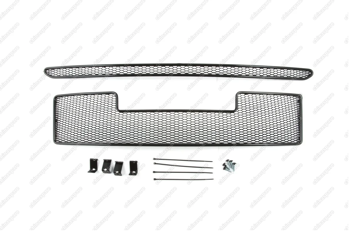 Сетка на бампер внешняя для MITSUBISHI Pajero IV 2015->, 2 шт., черн., 20 мм (сота)