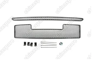 Сетка на бампер внешняя для MITSUBISHI Pajero IV 2015->, 2 шт., черн., 20 мм (сота)