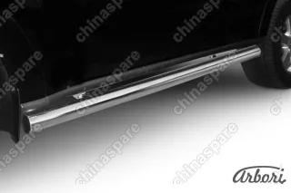 AFZDAMPS08 Защита порогов d76 труба Arbori нерж. сталь для Mitsubishi PAJERO SPORT 2002-2010