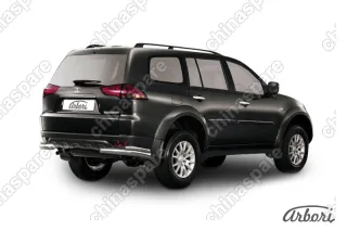 AFZDAMPS09 Уголки d57+d42 двойные Arbori нерж. сталь для Mitsubishi PAJERO SPORT 2002-2010