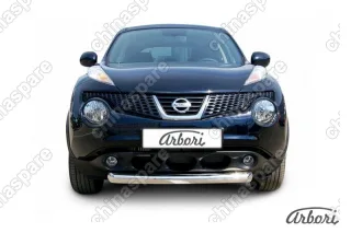 AFZDANJ2WD01 Защита переднего бампера d76 короткая Arbori нерж. сталь для Nissan JUKE 2011-2014